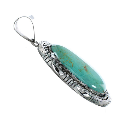 Authentic Navajo Kingman Turquoise Sterling Silver Pendant NN20434